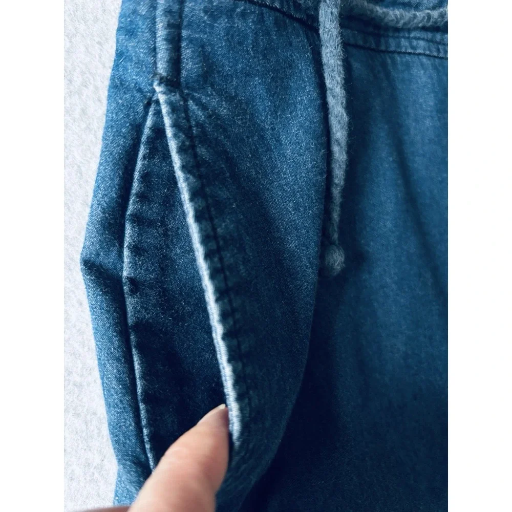 Dockers Dark Blue‎ Denim Jeans Skirt Skort Shorts Pockets Womens Size 8